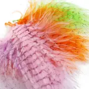 80 pcs Barred Printed Striped Turkey Marabou Blood Feathers Fly Tying Materials