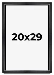 20x29 Shadow Box Frame Black | 1.25 inches Deep Real Wood Contemporary Shadowbox