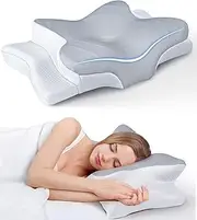 FUNDAST Cervical Neck Pillow for Pain Relief, Memory Foam Pillow for Side, Back & Stomach Sleepers, Latex Orthopedic Ergonomic Pillows
