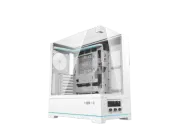 darkFlash DY450 White Steel / Tempered Glass ATX Black chassis ,0.8mm SPCC Case