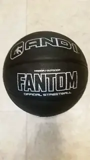 AND1 Fantom Basketball Ball Black Standard Official Indoor/Outdoor - NEW