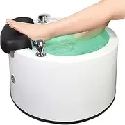Acrylic Foot Bath Deep Spa, Ionic Detox Foot Bath Machine with Telescopic Shower, 7 Color Light Therapy and Adjust Hot/Cold Water, Automatically Drain, Constant Temperature, for Home, Salon