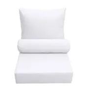 AD105 Knife Edge Large Deep Seat Back Rest Bolster Cushion Insert Slip Cover Set