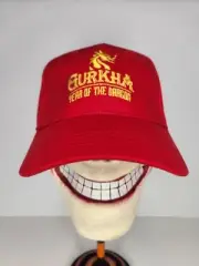 GURKHA Cigars Year of The Dragon Adjustable Red Cap Hat Dome Headwear