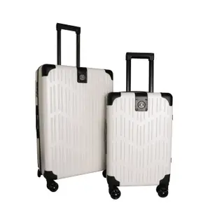 【Bentley 賓利】26吋+20吋 PC+ABS 輕量家徽行李箱 二件組-象牙白