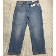 Old Navy Jeans 16 Womens NWT Sky Hi Straight Extra High Rise Secret Slim Pockets