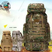 80L Large Capacity Camouflage Tactical Backpack Outdoor Sports Hiking Backpack