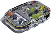 Outdoor Planet Assorted Trout Fly Fishing Lure Pack of 10/12/15/28/35/48/66 Pieces Fly Lure + Double Side Waterproof Pocketed Fly Box