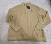 GREG NORMAN Long Sleeve Pullover Men's XXL Quarter Zip Tan New