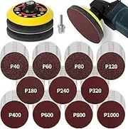 ﻿114PCS Angle Grinder Sanding Discs, 4.7 Inch Upgraded Hook and Loop Foam Backing Pad, Drill Angle Grinder Attachments with 5/8-11 Threads for Wood Metal Sanding Polishing 40-1000 Grits