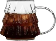 lanliflying Christmas Tree Coffee Cups,Glass Milk Cup - Christmas Tree Mug Decorations Cute Festive Coffee Cup Winter Holiday Birthday Tabletop Drinkware Teacup for Adults