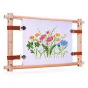 2X(Wooden CrossStitch Frame-Needle Point Embroidery Tapestry Scroll3697