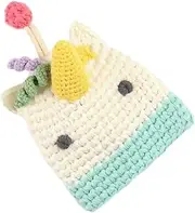 Alipis 1Pc Unicorn Knitted Drawstring Key Protection Bag Stylish Key Case for Secure Storage Scratch Protection Woolen Thread Material Present for Friends and Family