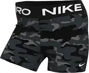 [Nike] Pro Dri-FIT Women’s 3" Compression Shorts (Camo/Black/White, X-Large)