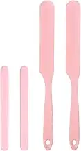 uxcell Silicone Stir Sticks Kit, 2Pcs Reusable Stirring Sticks and 2Pcs Spatula Scraper for Mixing Resin Wax Pain Epoxy Liquid DIY Crafts, Pink