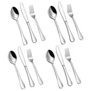 Forks Spoons and Knives Set for 4, 12 Pieces Stainless Steel Silverware Set, ...