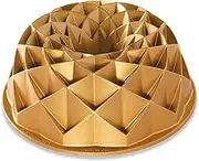 Nordic Ware USA Jubilee Cast Aluminium Bundt Pan, Gold, 24.5 x 24.5 x 9.5 cm