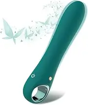 G-spot Vibrator Dildo with 10 Vibration Modes, Soft Silicone Powerful Vibrating Massager for Clitoral Vaginal and Anal Stimulation, Adult Sex Toys for Unisex (Green)