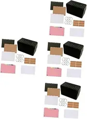 Operitacx 4pcs Index Card Binder Plastic Holder Menu Storage Box Lined Note Cards Versatile Note Organization
