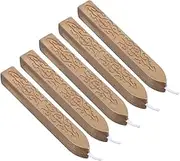 OSALADI 5 Pcs Paint Wax Strips Antiquing Wax for Crafts Letter Seals Sealing Wax Stick Wedding Envelope Seals Bottle Sealing Wax Mini Wax Seal Sticks Wax Seals for Envelopes Golden