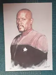 Star Trek captain Benjamin sisko deep space nine A4 artprint by fletch