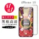 買一送一IPhone 15 保護貼日本AGC黑框玻璃鋼化膜