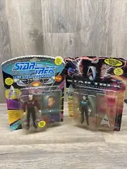 Star Trek Action Figure Q And Deanna Troi Action Figure Playmates 1990s