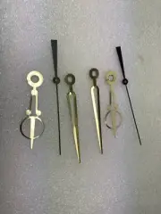 Quartz Battery Clock Hand Set for 6" Dial for I shaft movements Gold Fin 2 Pairs