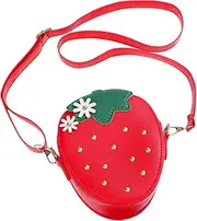 [CLISPEED] 1pc Strawberry Shaped Coin Purse for Strap Fashion Shoulder Bag Cute Childrens Crossbody Bag for Small Items Like Cards and Keys Present