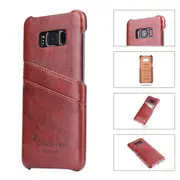 For Samsung S8 Plus Brown Deluxe Leather Flip Wallet Phone Case,Shockproof Case
