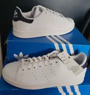 NEW ADIDAS ORIGINALS STAN SMITH "CLOUD WHITE COLLEGIATE NAVY" WOMEN'S US 6