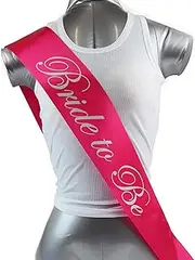 Sashes Hens Sash Party Hot Pink/Silver - Bride To Be One Size Bride to Be