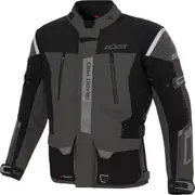 Büse Grado Pro Waterproof Motorcycle Textile Jacket, black-grey, Size 28 for Men Black Grey