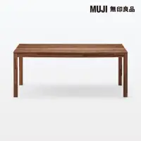 在飛比找momo購物網優惠-【MUJI 無印良品】節眼木製餐桌/附抽屜/胡桃木/寬180