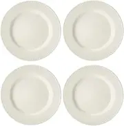 Mikasa Cranborne Stoneware Dinner Plate Set - Durable and Organic Dimpled Pattern | Microwave and Dishwasher Safe | Perfect for Casual and Formal Dining | Gift Boxed | 4 Pieces | 27cm | Cream