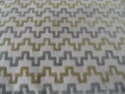 Hand Made Beige Grey & Mustard velour mix Upholstery Fabric Cushion Cover