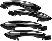 2 Pcs Front Exterior Door Handle Set Smart Key Outside Puller Compatible with 5 6 7 Series F07 F10 F11 F06 F12 F13 F01 F02