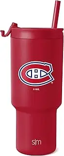Simple Modern Officially Licensed NHL Montreal Canadiens 30 oz Tumbler with Flip Lid and Straws | Hockey Insulated Cup Stainless Steel | Gifts for Men Women | Trek Collection | Montreal Canadiens