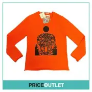 Comme des Garçons Jingle Flowers - Mens Orange Knit Jumper - Size M - BRAND NEW