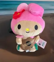 Sanrio Hello Kitty My Melody Hawaii Ukulele Girl Hula Skirt Plush Small Limited