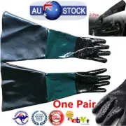 2PCS Sandblasting Gloves 60cm Work Gloves For Sandblaster Sand Blast Cabinet