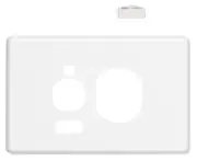 2x Clipsal COVERS For Single Switched Socket, Circuit Identification, WHITE
