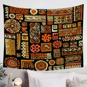 Aztec Native American Symbols Tapestry