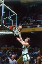 Larry Bird Boston Celtics shoots a layup against the Philadelphia- Old Photo