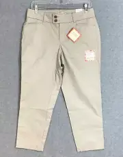 NEW! Dockers Womens Petite Pants 6P Khaki Truly Slimming Individual Fit MSRP $50