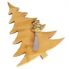 Wooden Cheeseboard with Knife Spreader Christmas Gift Set - Tree XM8551