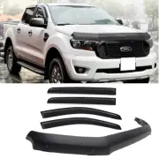 Bonnet Protector+Weather shields Window Visors for Ranger 2015-2022 PX2 PX3 Dual
