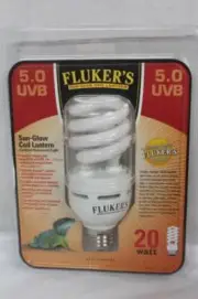 Fluker's 5.0 UVB Sun Glow Coil Lantern 20 Watt Bulb - New!
