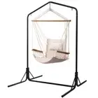 Gardeon Outdoor Hammock Chair with Stand Swing Hanging Hammocks Garden Cream