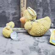 Carter's Little Star Duckie Musical Pull Toy Mom and Baby Duck Plush Animal